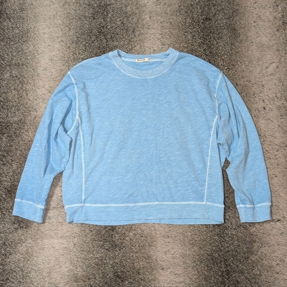 Marine Layer Sadie Vintage Slub Longsleeve Blue Women's XL - Picture 7 of 11